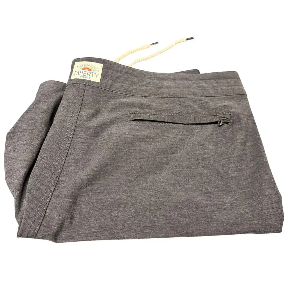 Faherty Board Shorts Mens 40 (42x7.5 ACTUAL) Dark Gray Coastal Beach Relaxed Fit